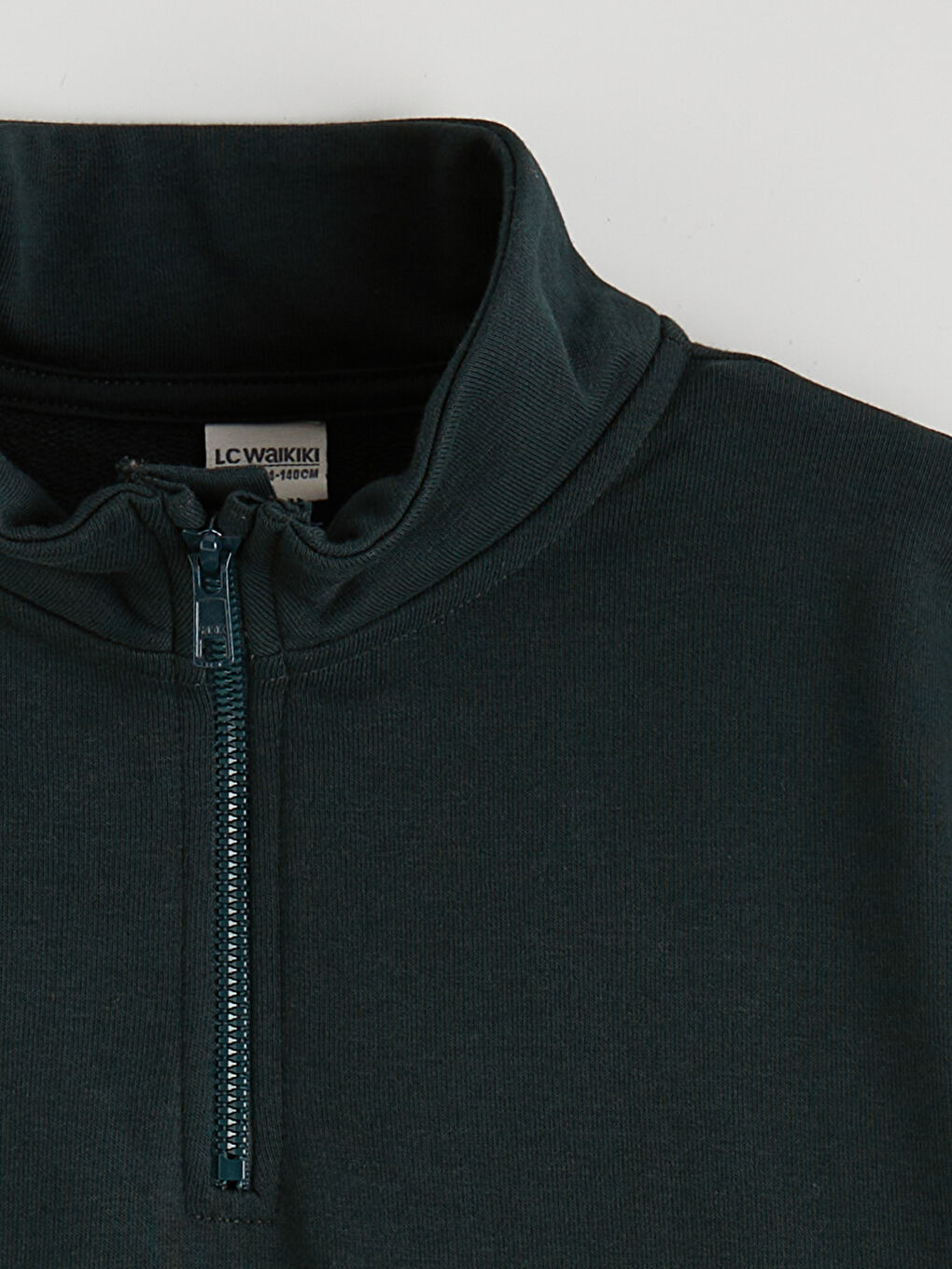 Yeşil Dik Yaka Erkek Çocuk Sweatshirt-1