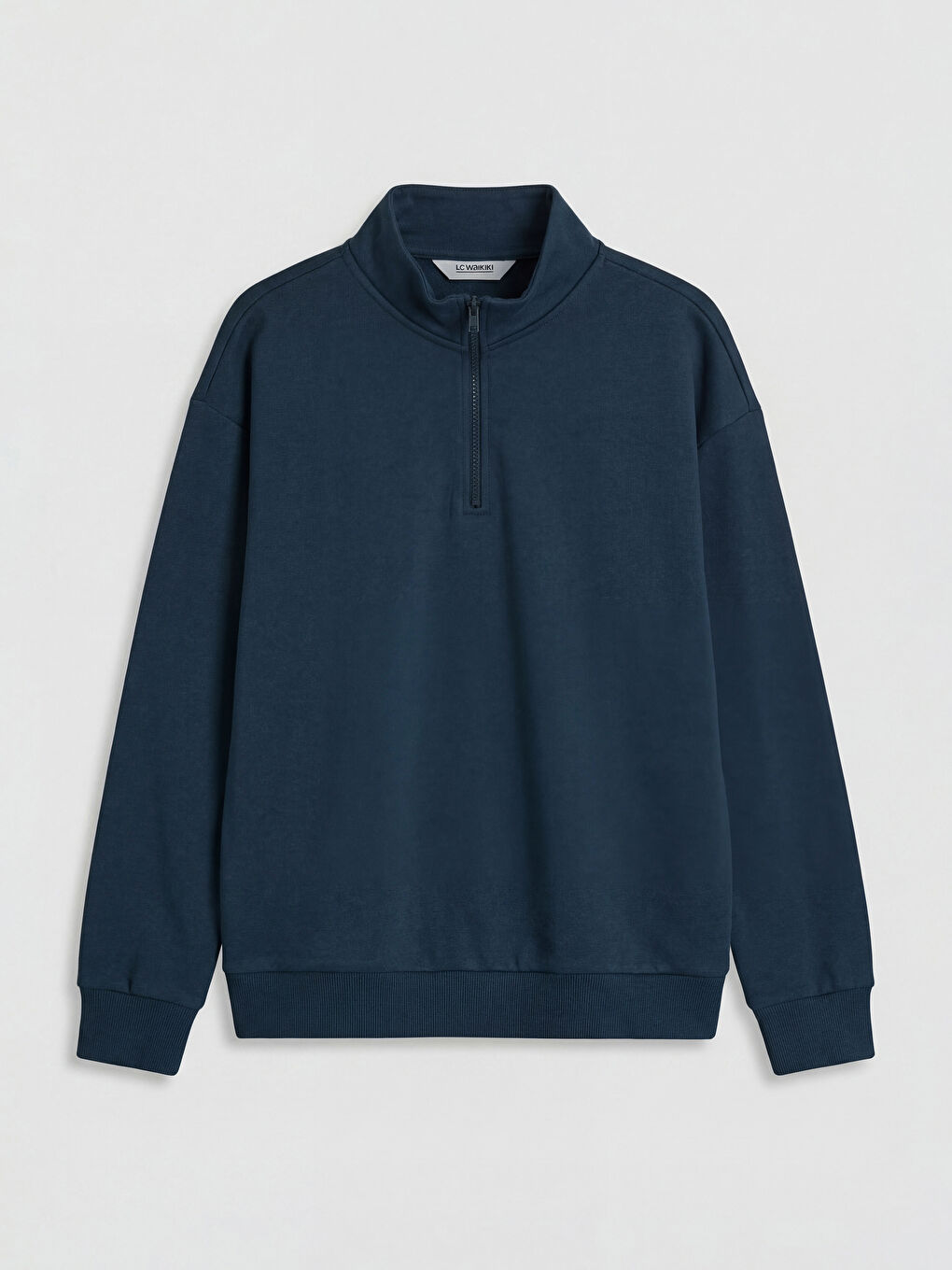 Petrol Dik Yaka Erkek Çocuk Sweatshirt