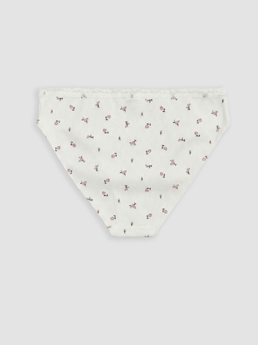 Ekru Desenli Bikini Külot 2'li-3