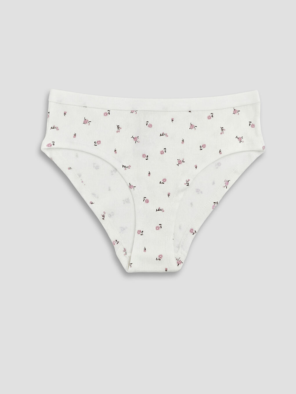 Kahverengi Çiçekli Hipster Külot 2'li-3