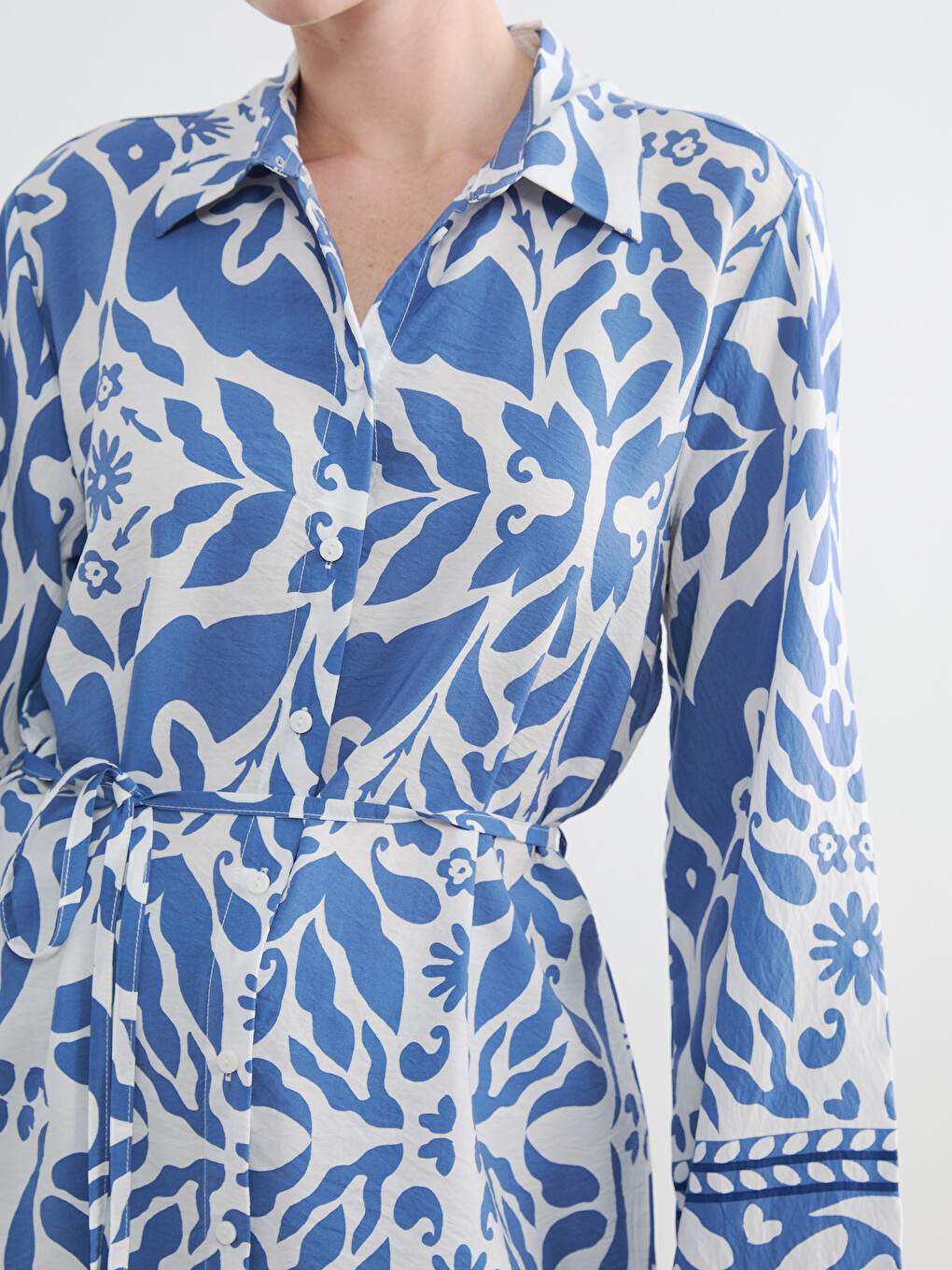 Patterned Oversize Women's Shirt Tunic-2