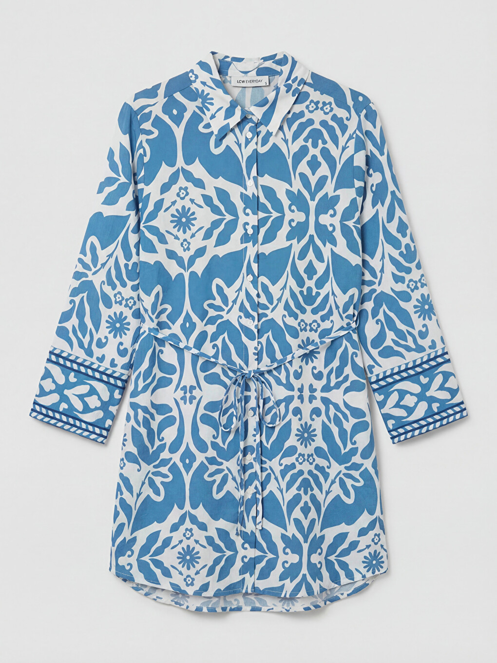 Patterned Oversize Women's Shirt Tunic-4