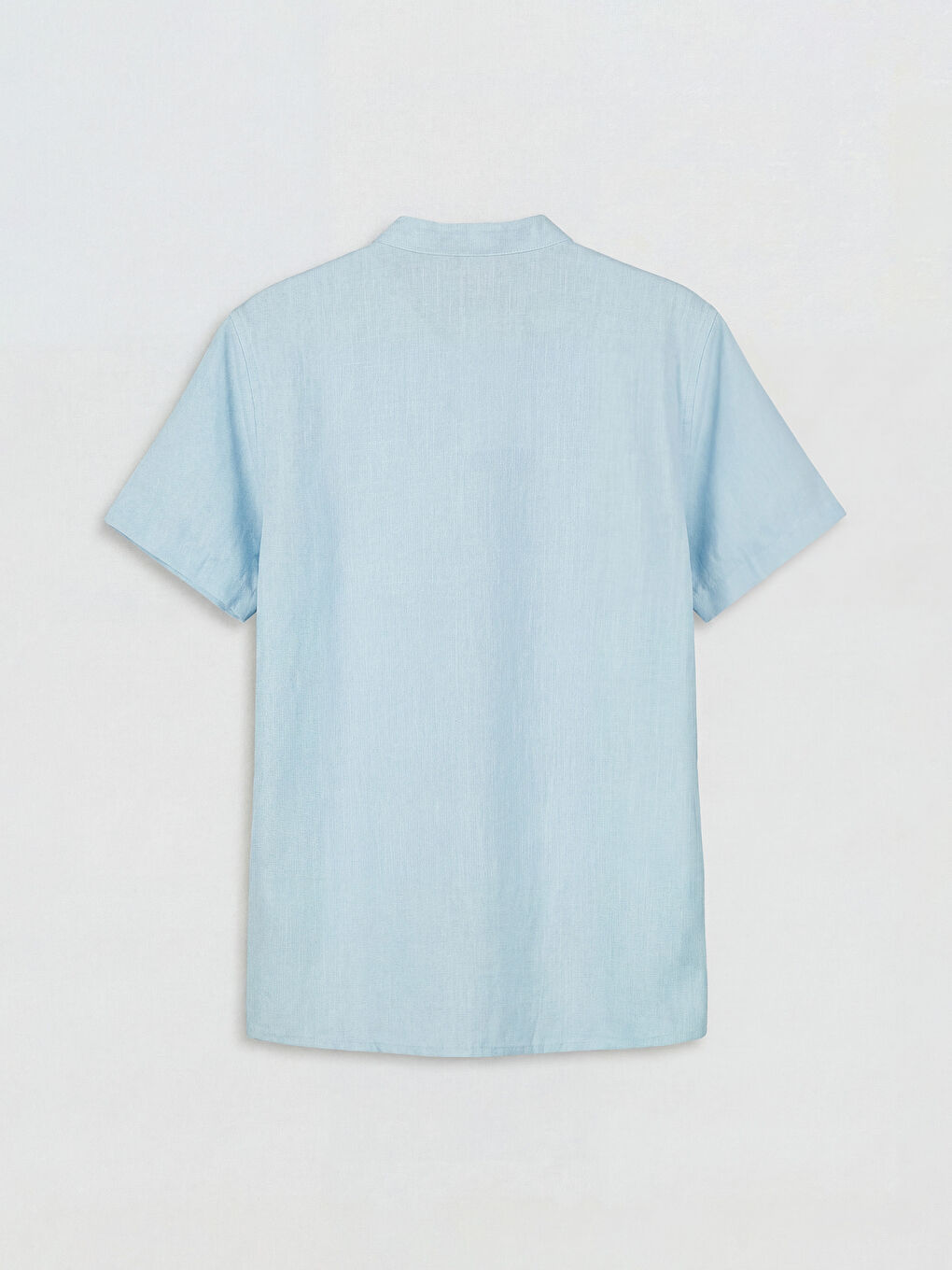 Mavi Hakim Yaka Erkek Çocuk Poplin Gömlek-1