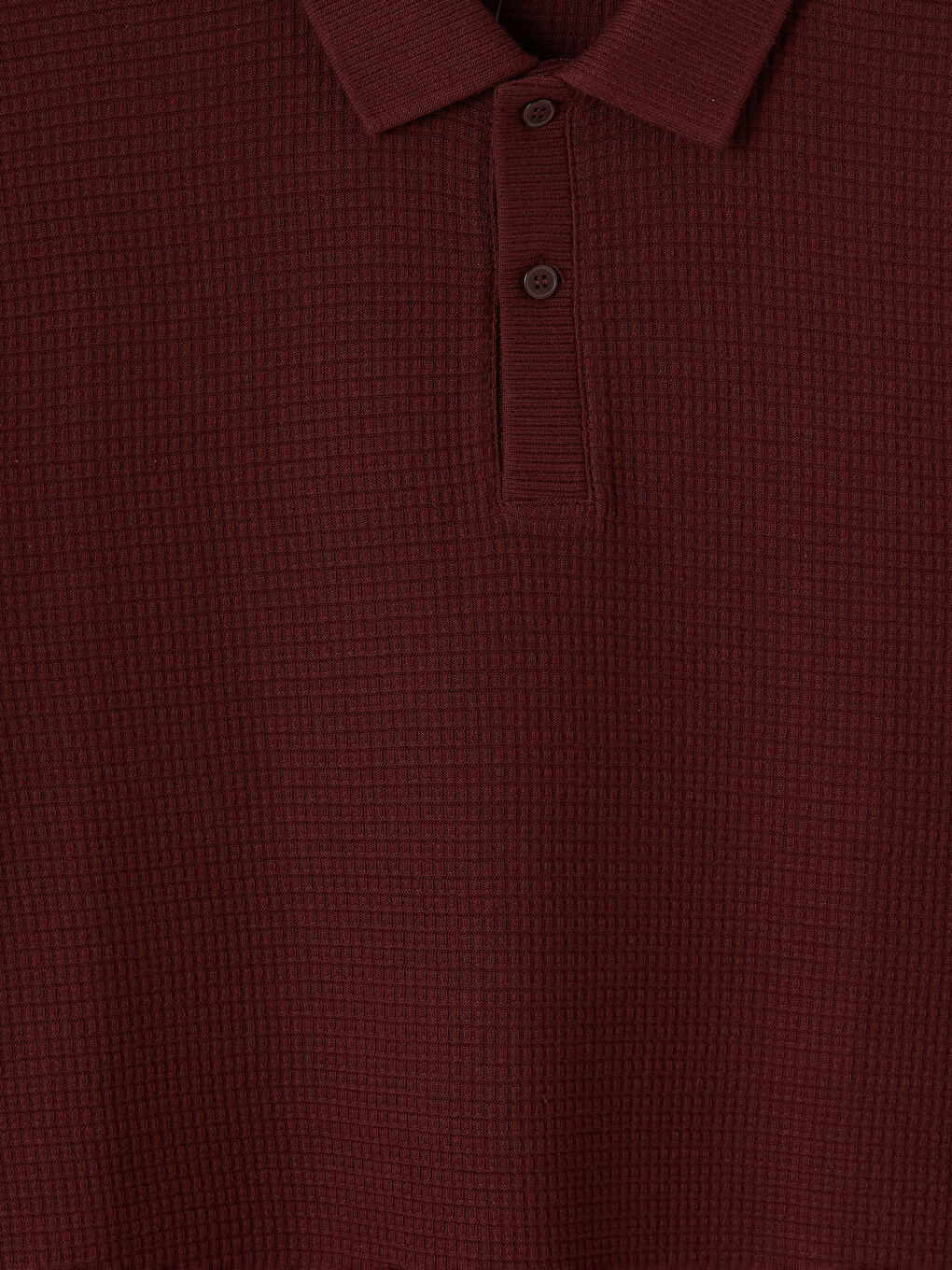 Bordo Polo Yaka Erkek Tişört-2