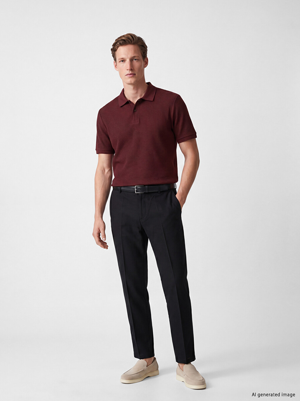 Polo Collar Men's T-Shirt-1