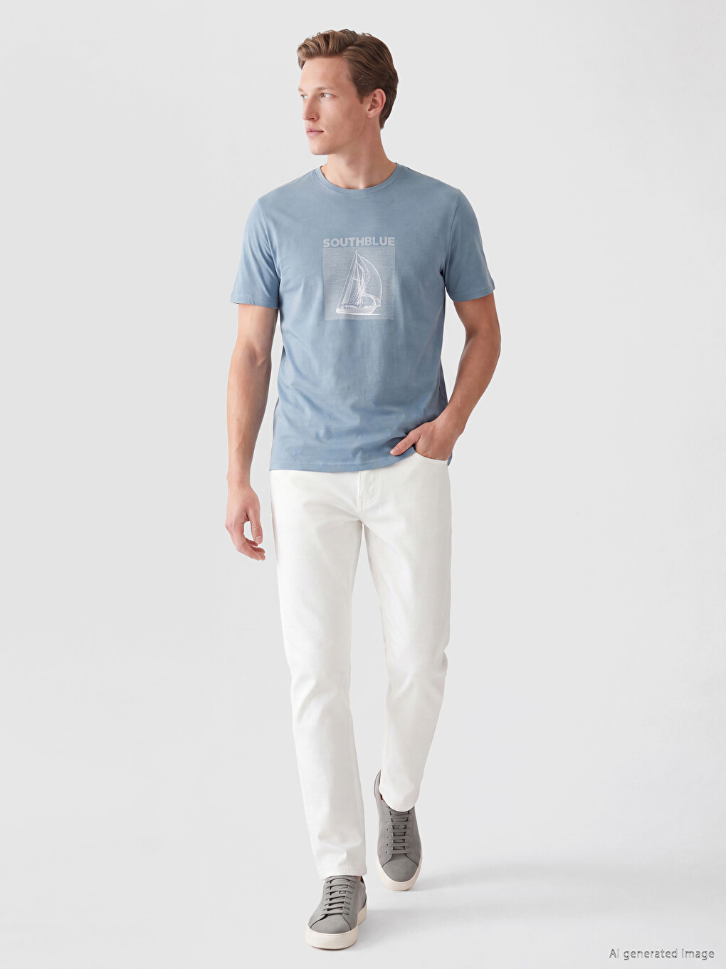 Man Blue T-shirt-1