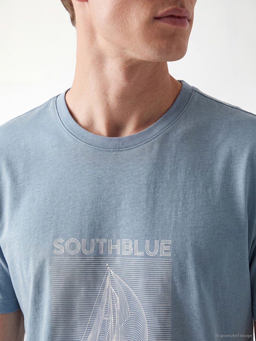 Man Blue T-shirt-2