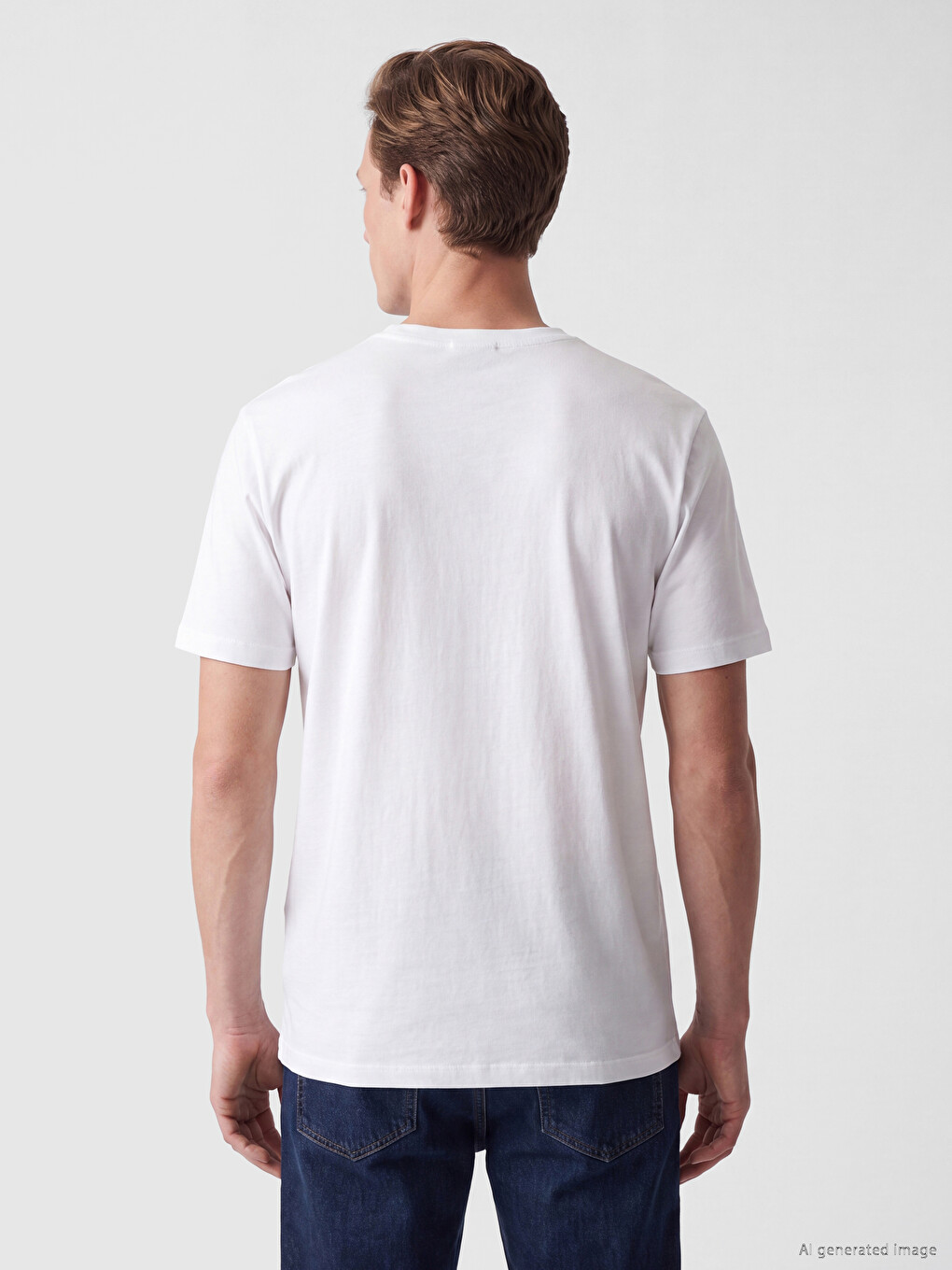 Crew Neck Embroidered Jersey Men's T-shirt-3