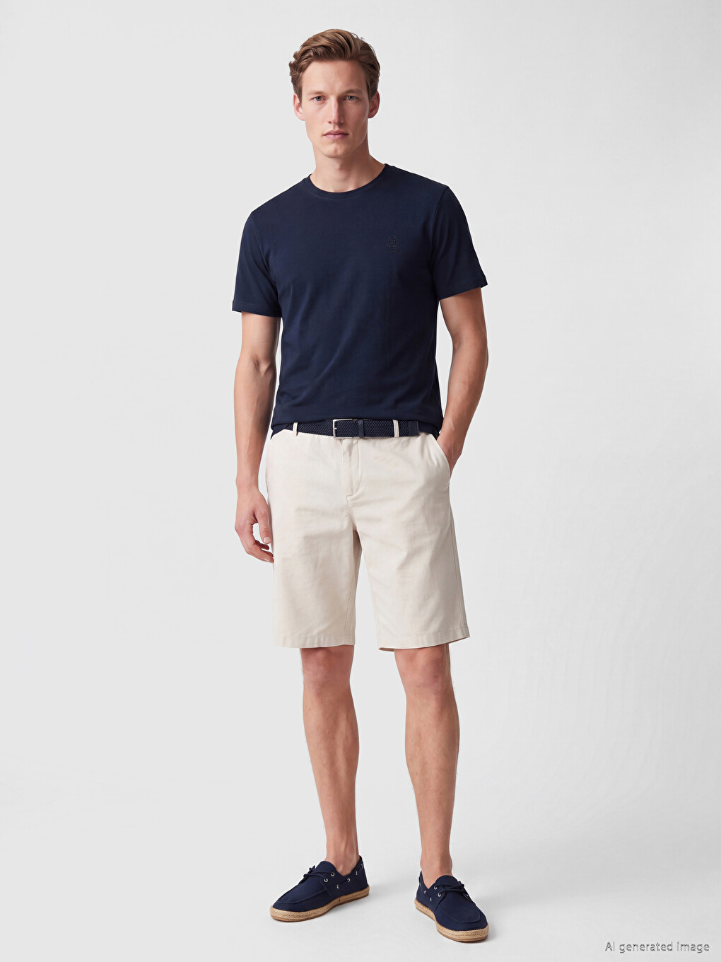 Crew Neck Embroidered Jersey Men's T-shirt-1