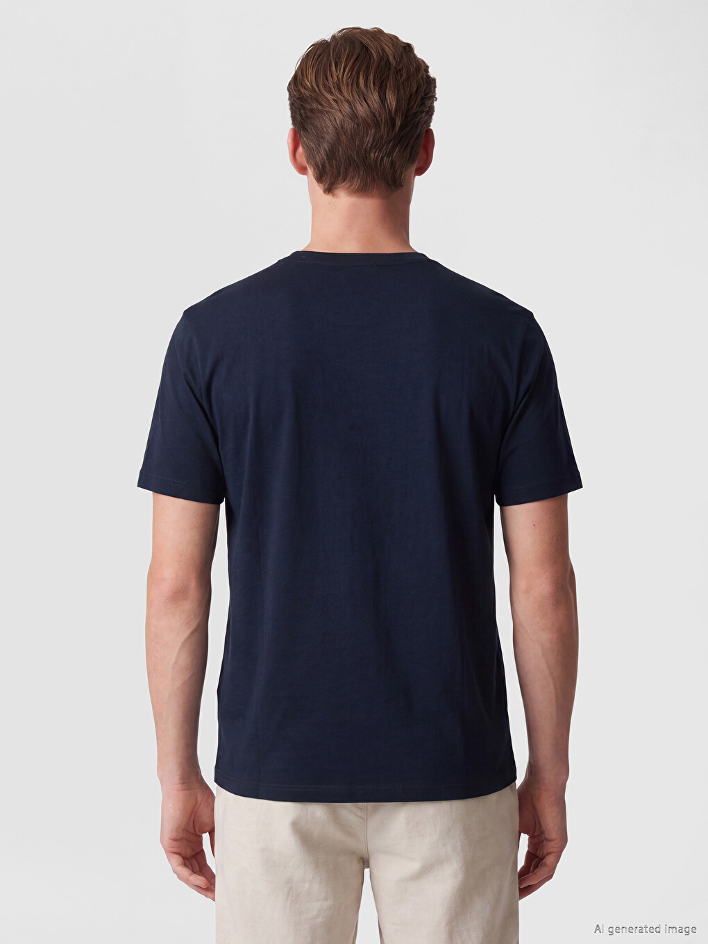 Crew Neck Embroidered Jersey Men's T-shirt-3