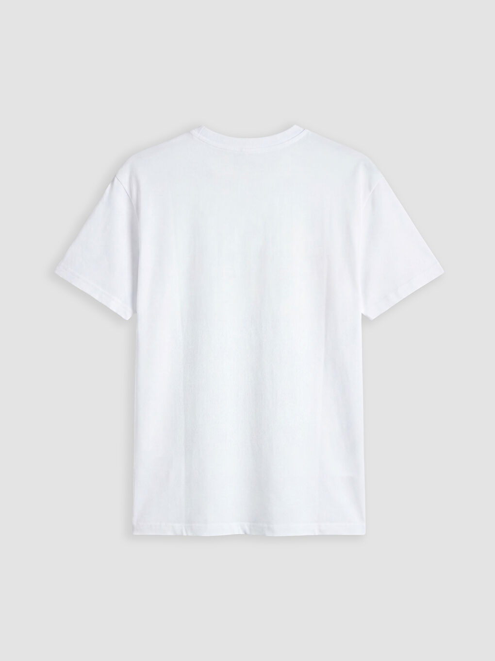 Beyaz Baskılı Kadın Oversize Spor Tişört-3