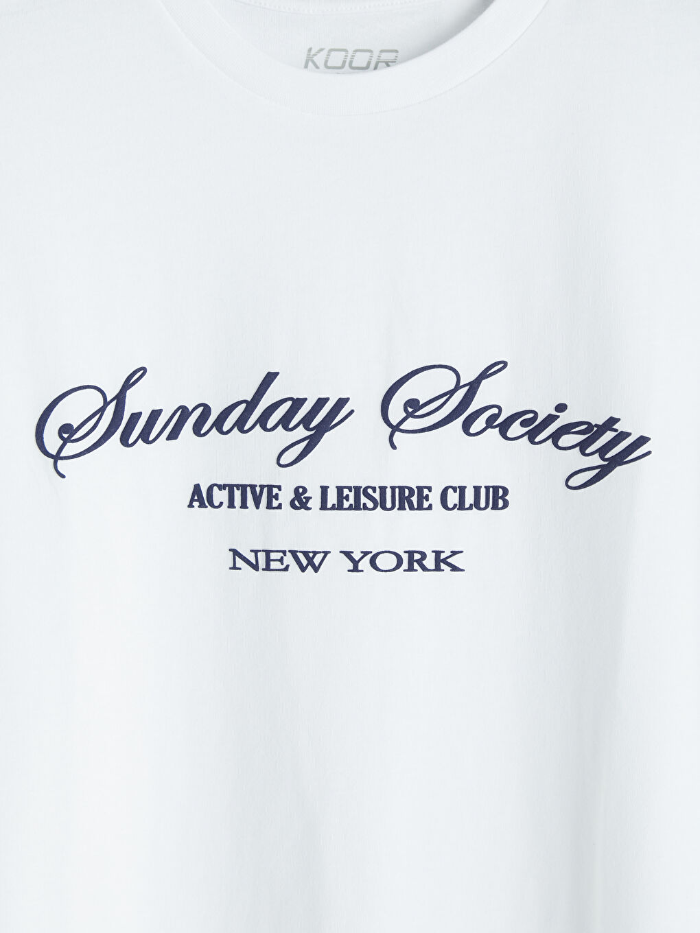 Beyaz Baskılı Kadın Oversize Spor Tişört-4