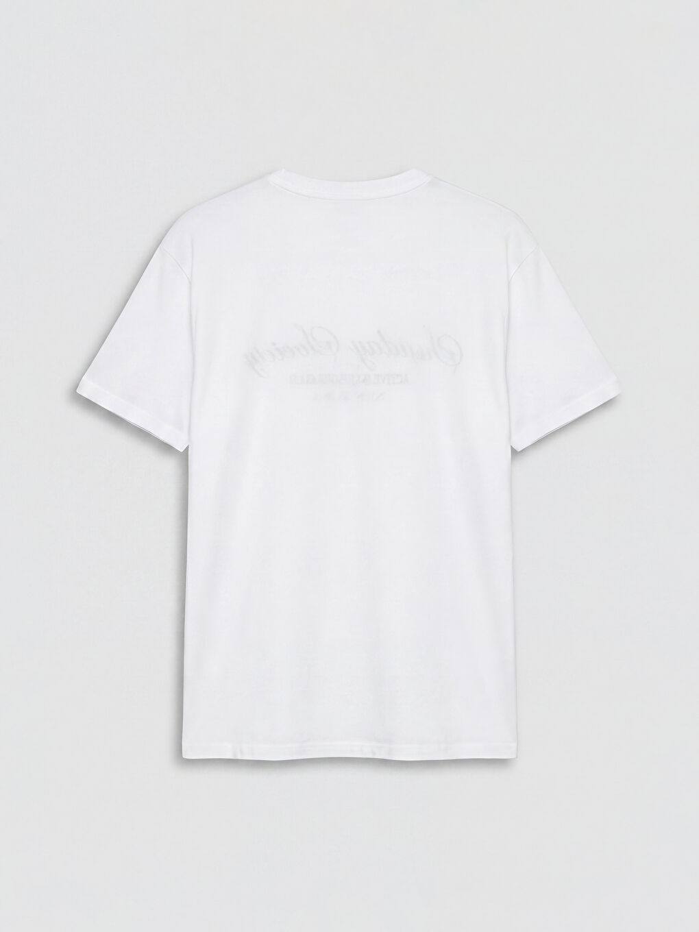 Beyaz Baskılı Kadın Oversize Spor Tişört-2