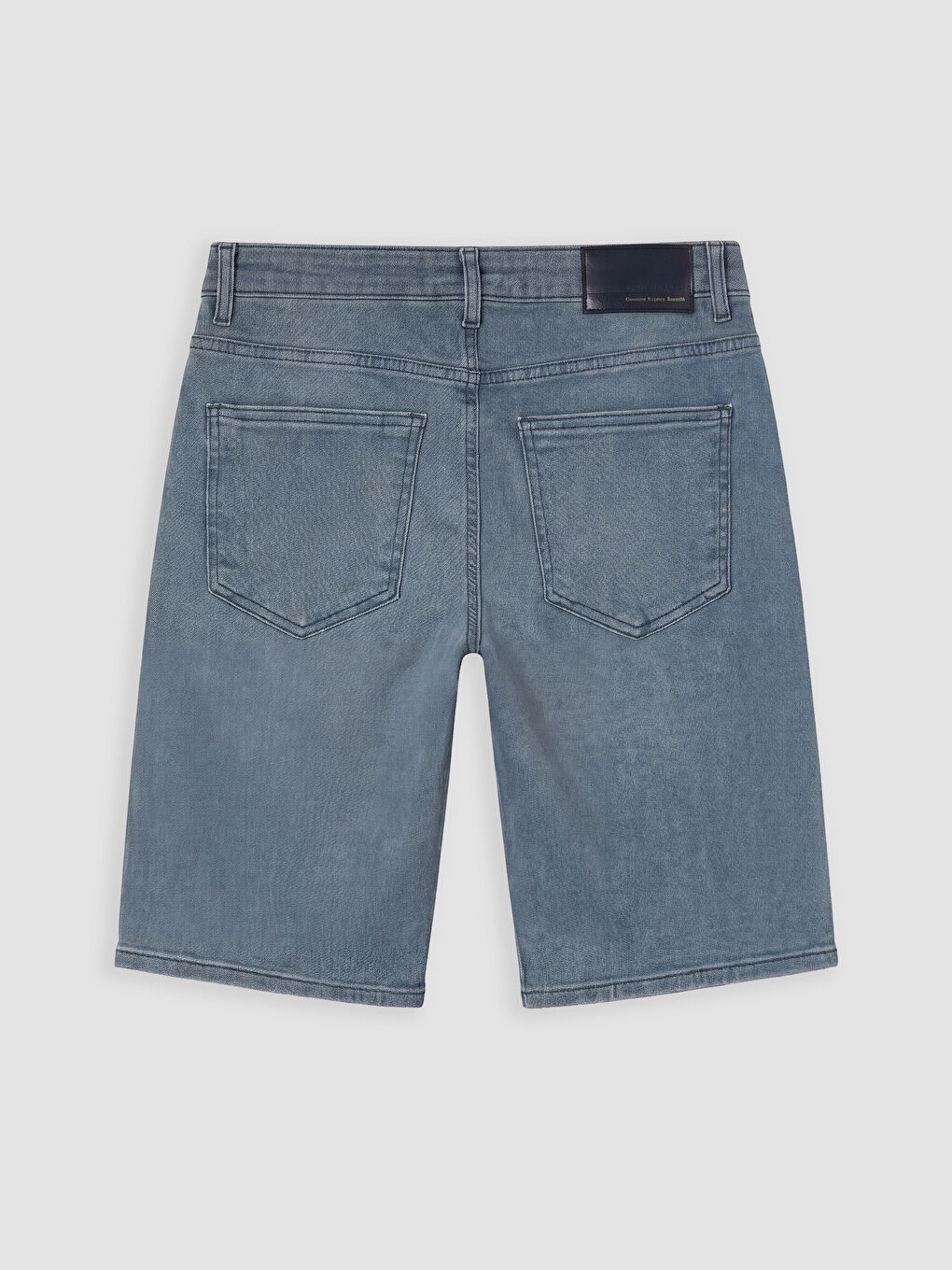 Gri Slim Fit Erkek Jean Şort-1