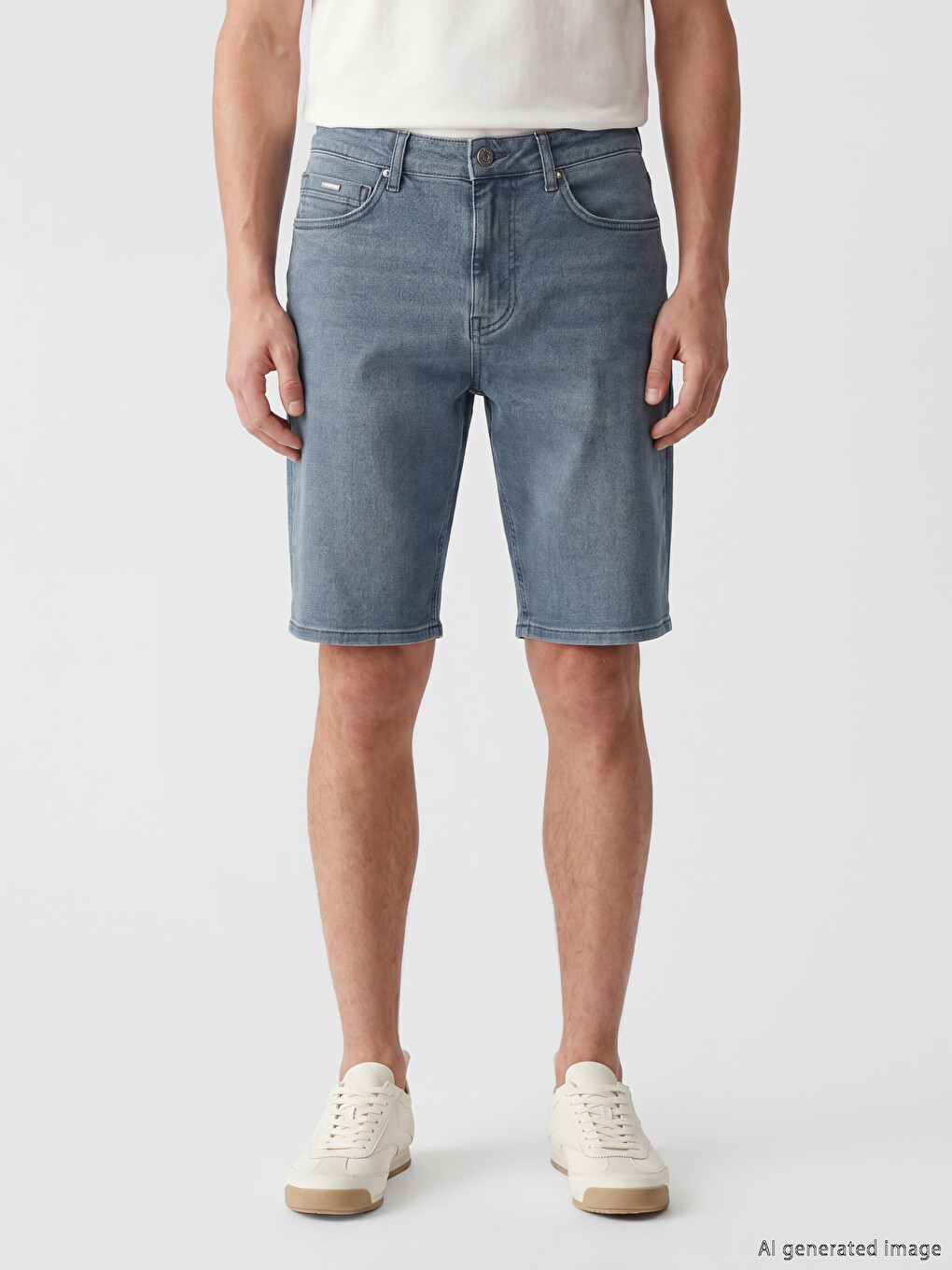 Slim Fit Men's Jean Shorts-1