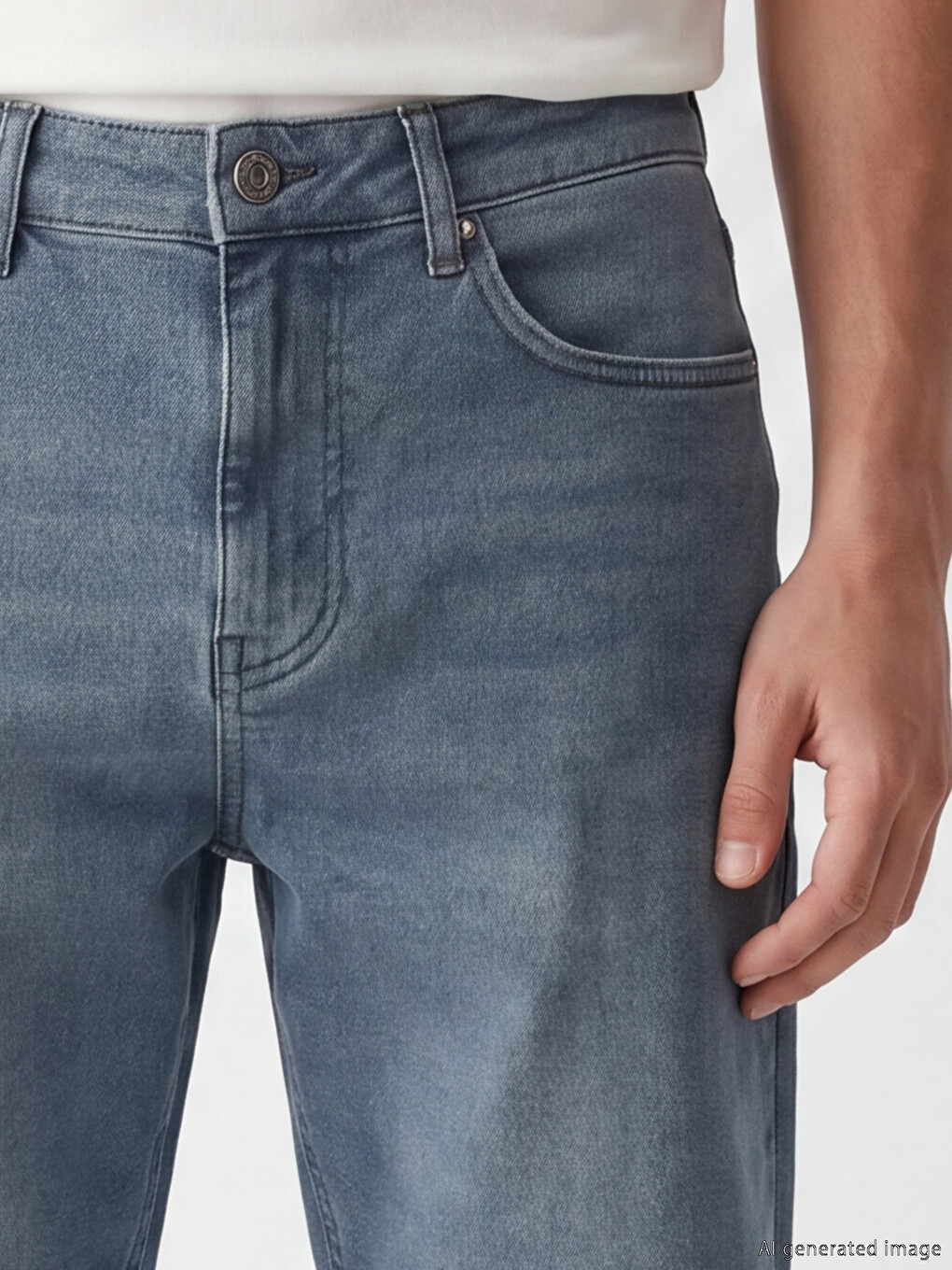 Slim Fit Men's Jean Shorts-2