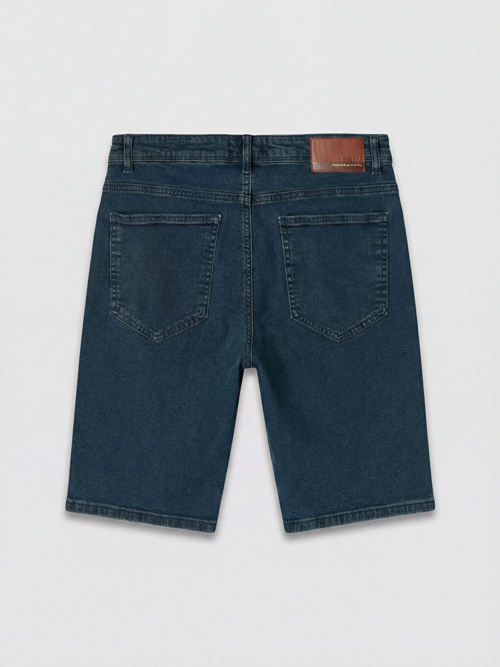 İndigo Regular Fit Erkek Jean Şort-1