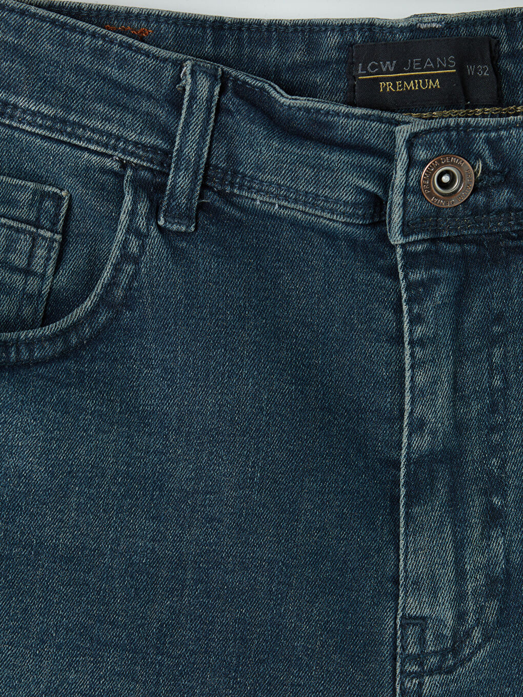 İndigo Regular Fit Erkek Jean Şort-2
