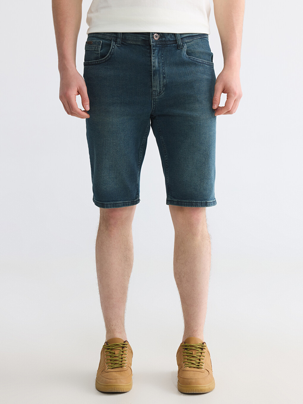 Regular Fit Men's Denim Shorts-1