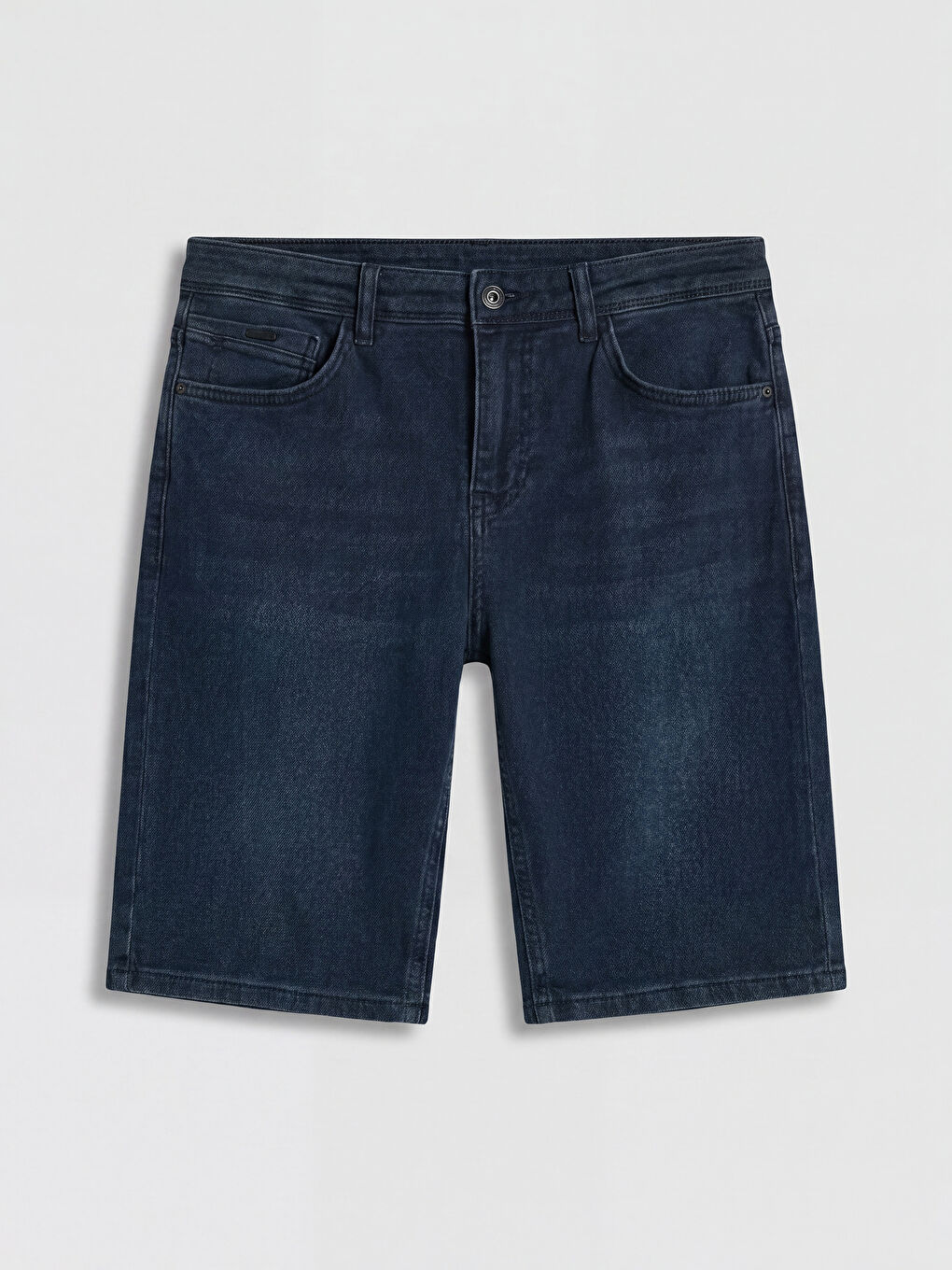 İndigo Slim Fit Erkek Jean Şort