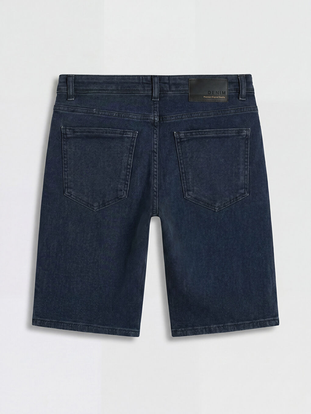 İndigo Slim Fit Erkek Jean Şort-1