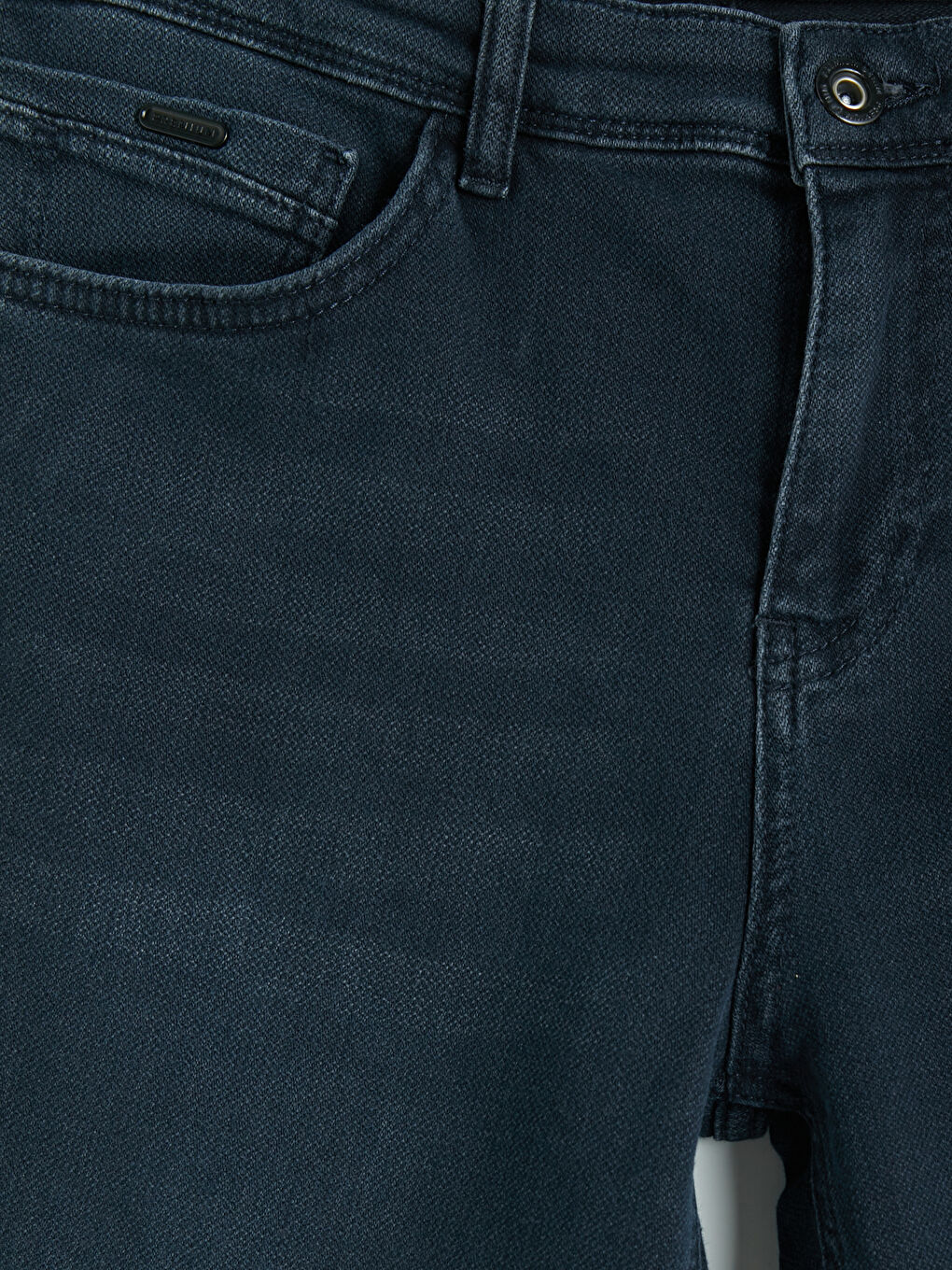 İndigo Slim Fit Erkek Jean Şort-2