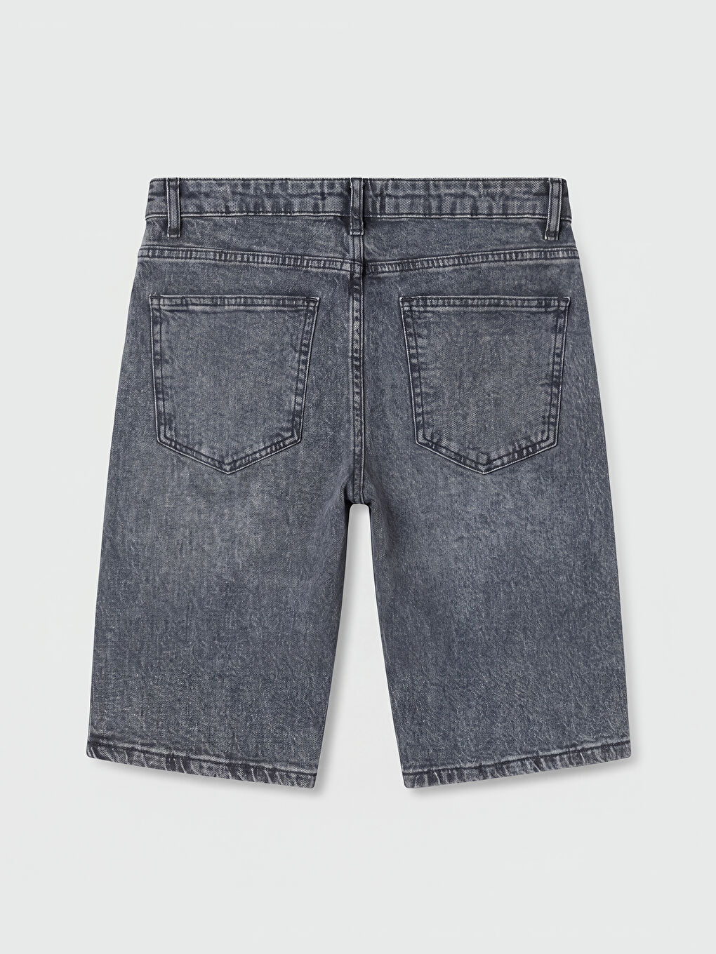 Antrasit Regular Fit Erkek Jean Şort-1