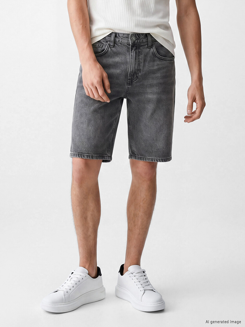 Regular Fit muški teksas šorts-1