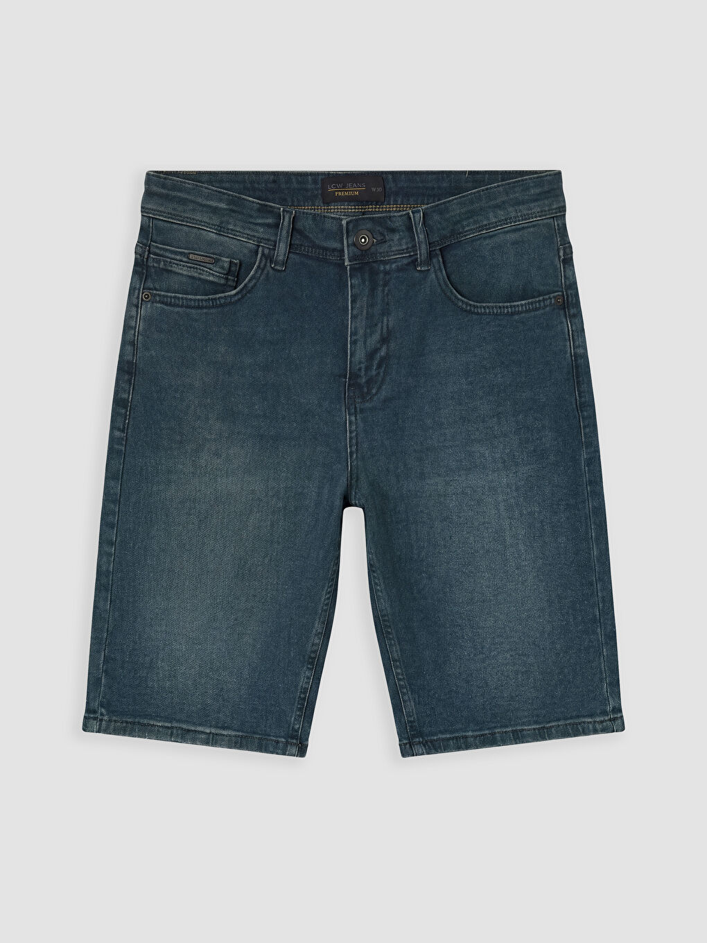 İndigo Slim Fit Erkek Jean Şort