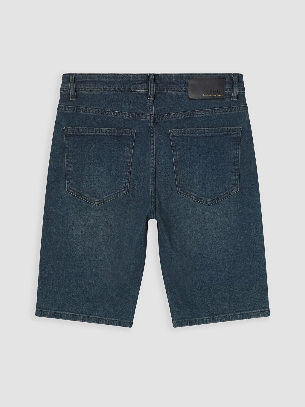 İndigo Slim Fit Erkek Jean Şort-1