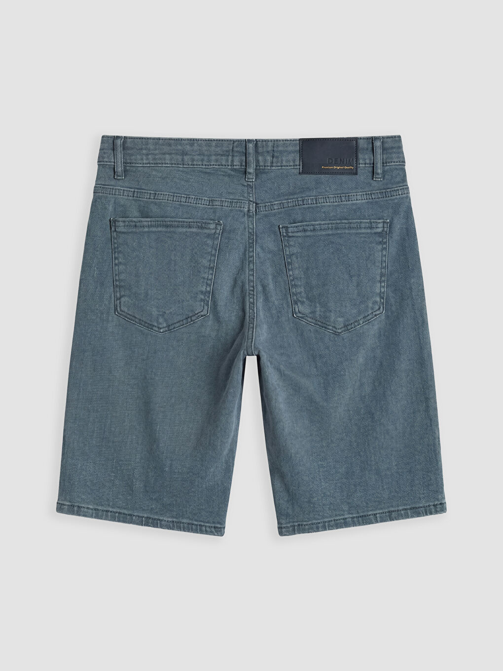 Gri Regular Fit Erkek Jean Şort-1