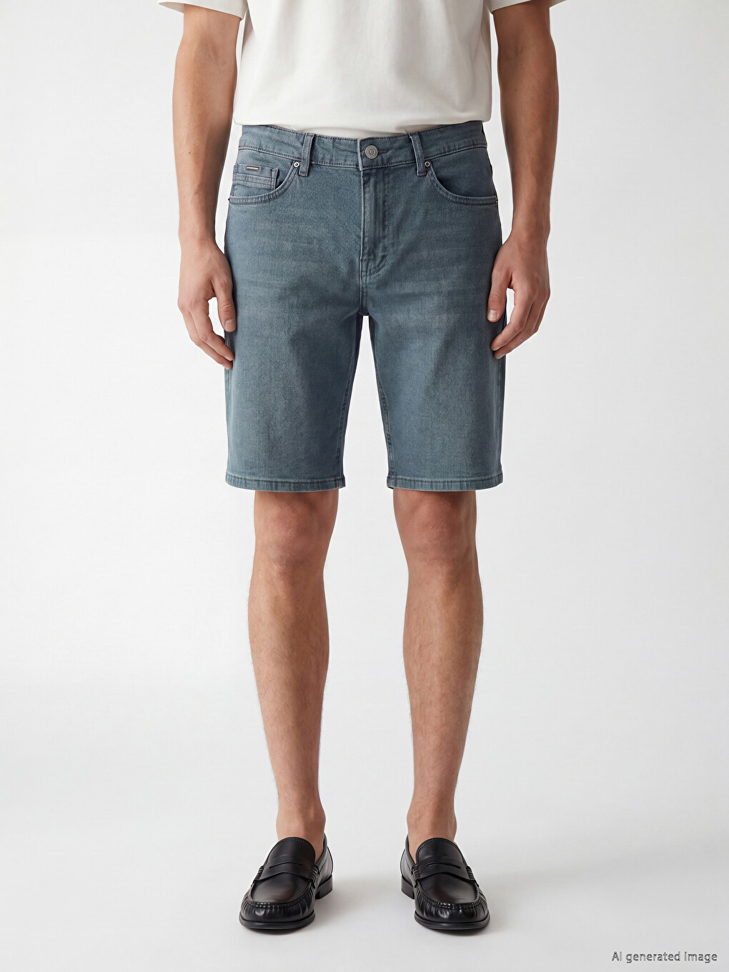 Regular Fit Men's Denim Shorts-1