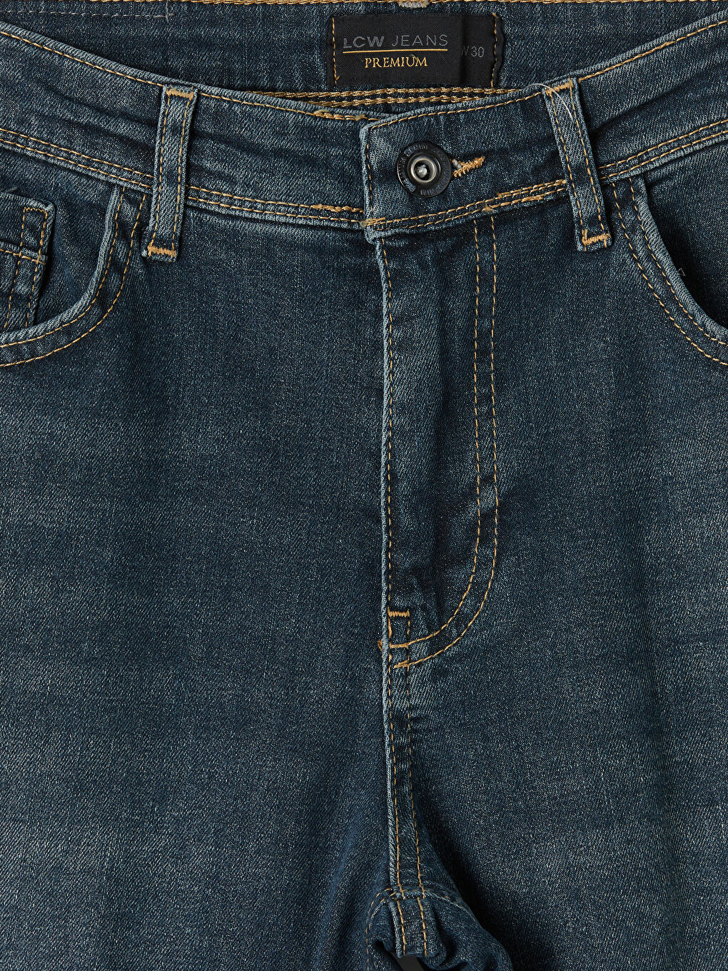 Yeşil Regular Fit Erkek Jean Şort-2