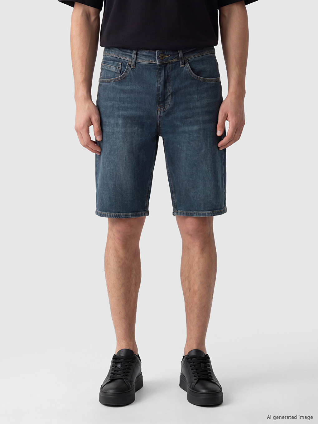 Regular Fit muški teksas šorts-3