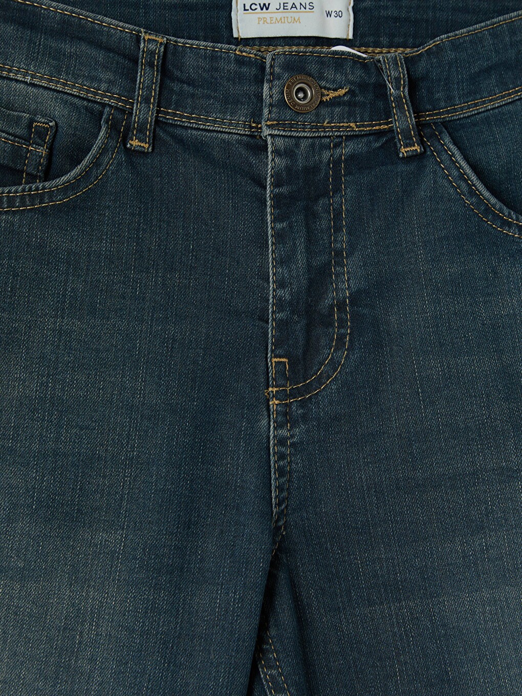 Yeşil Regular Fit Erkek Jean Şort-1