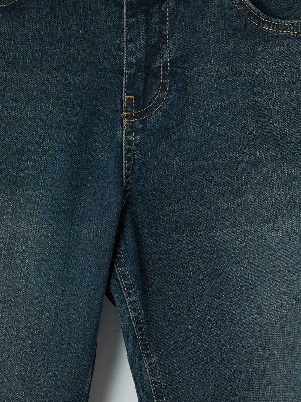 Yeşil Regular Fit Erkek Jean Şort-4