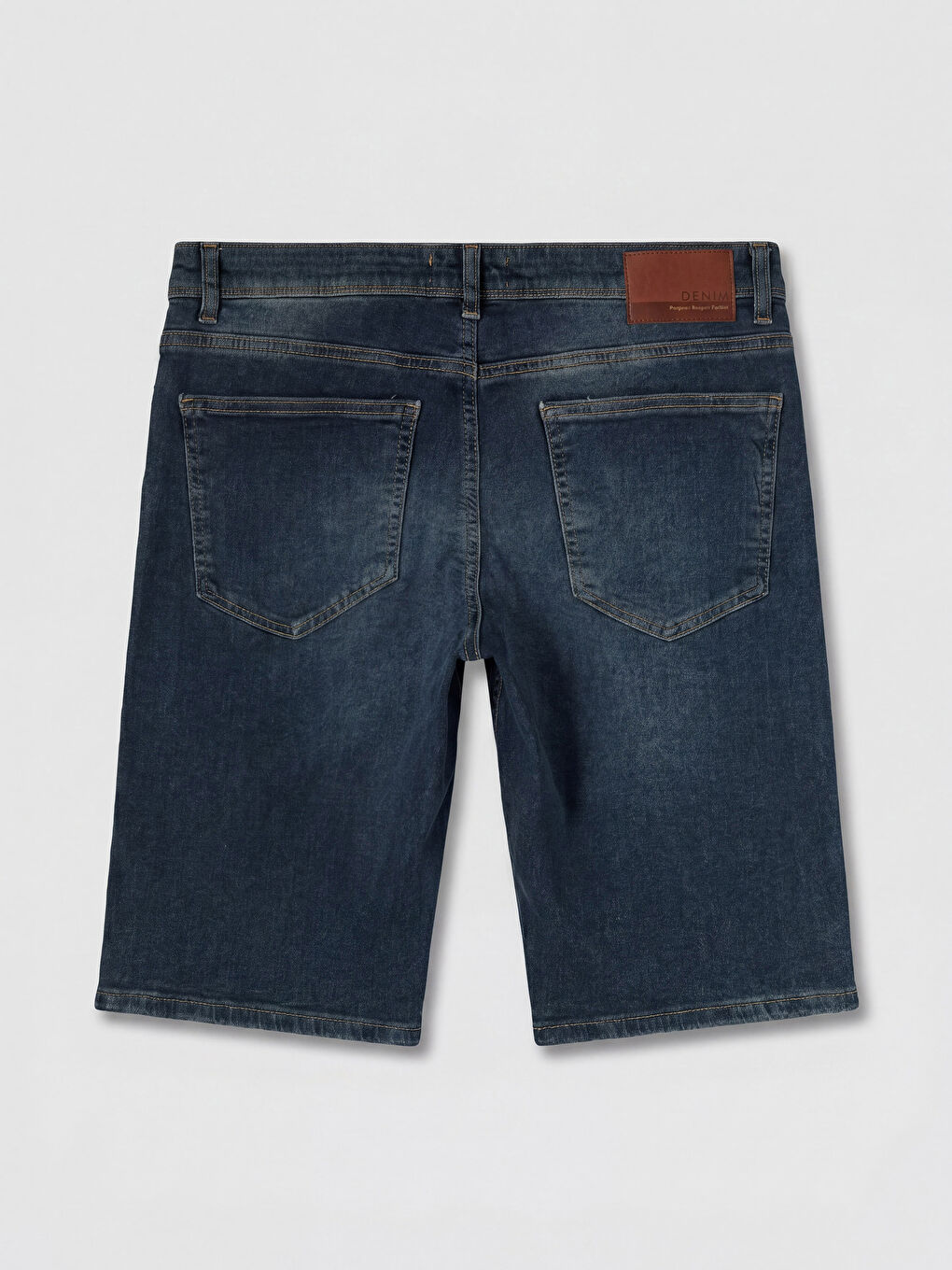 Yeşil Slim Fit Erkek Jean Şort-1