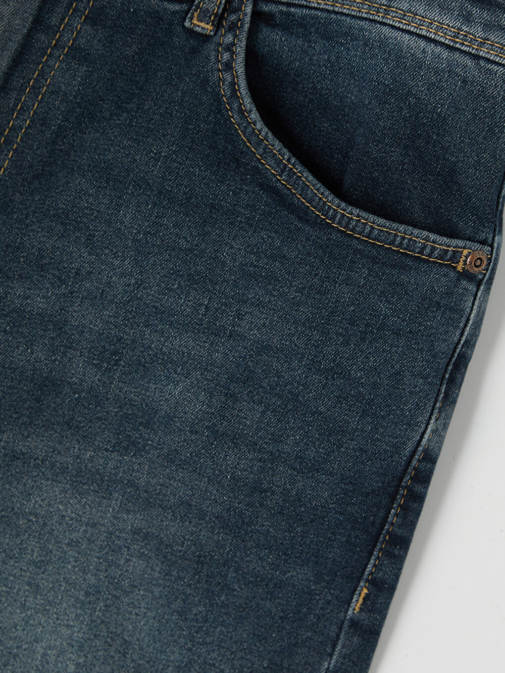 Yeşil Slim Fit Erkek Jean Şort-2