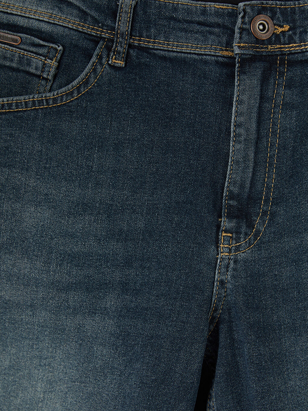 Yeşil Slim Fit Erkek Jean Şort-3