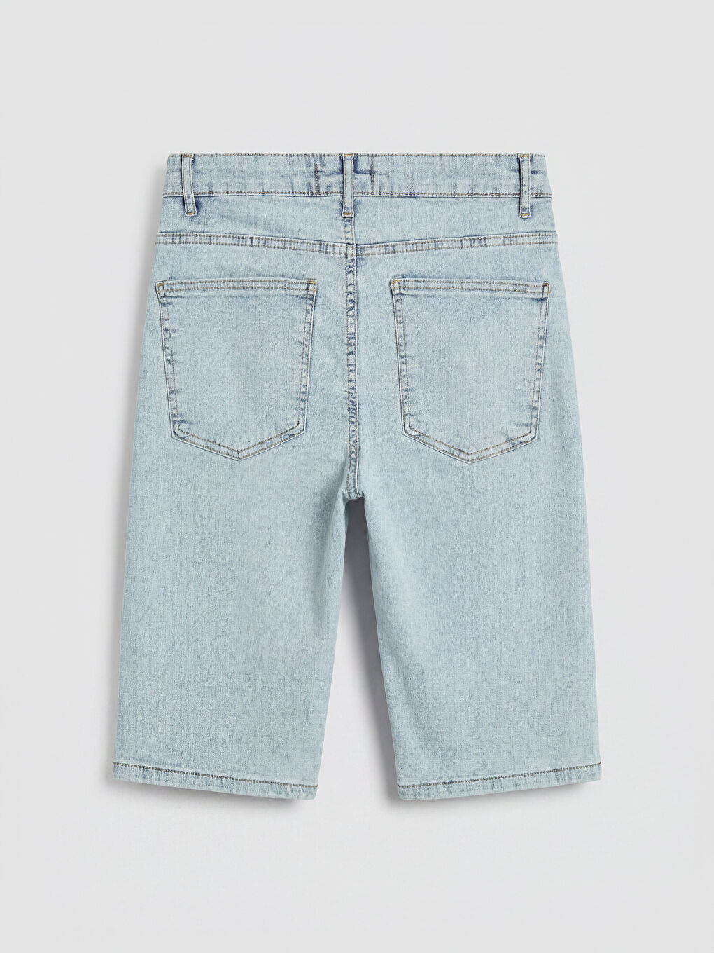 İndigo Regular Fit Erkek Jean Şort-1