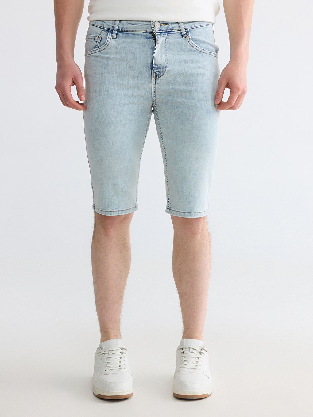 Regular Fit Men's Denim Shorts-3