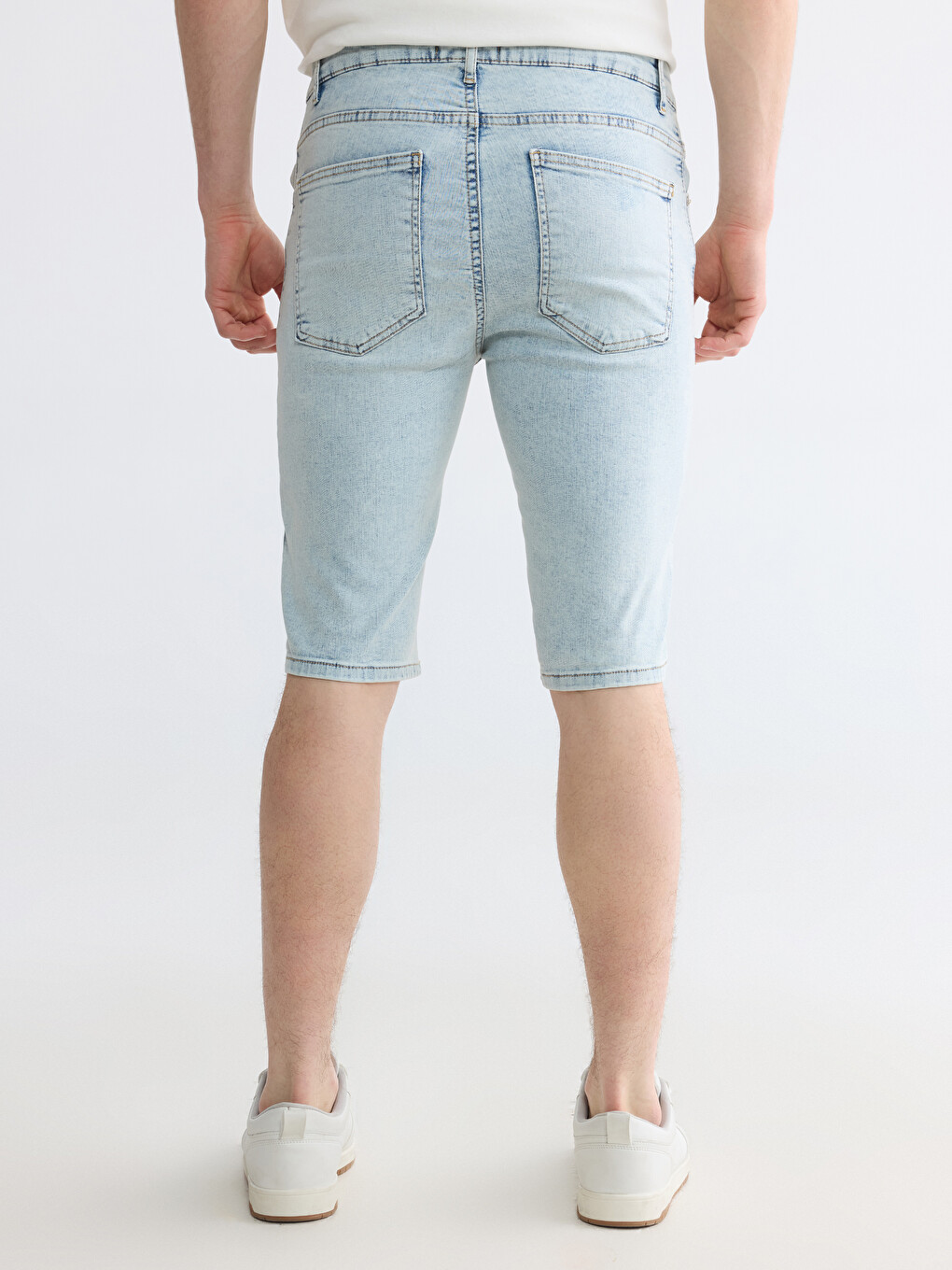 Regular Fit Men's Denim Shorts-5