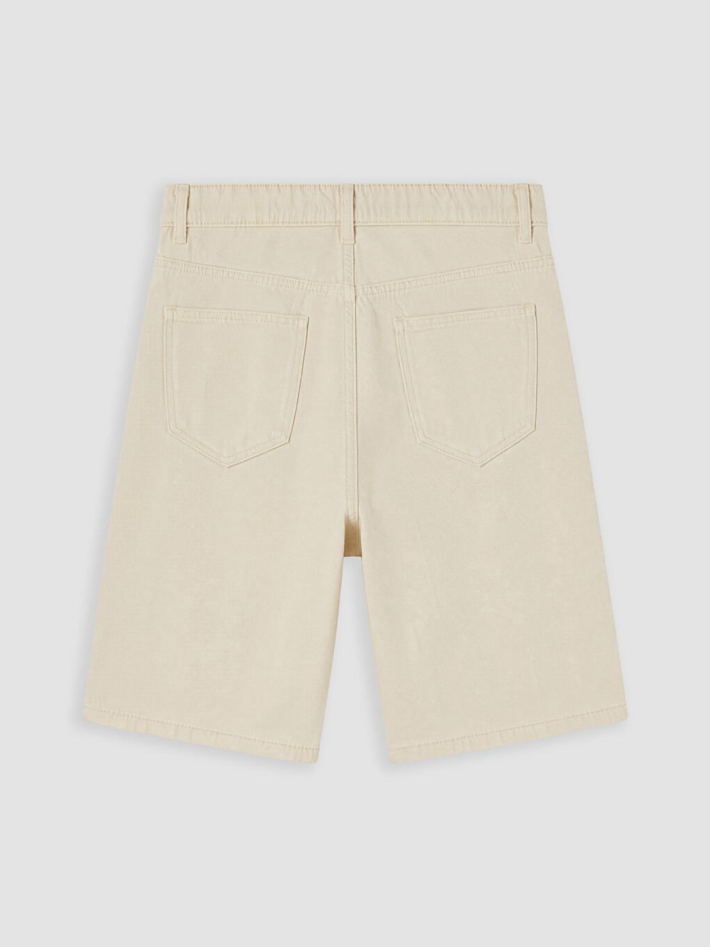Bej Regular Fit Erkek Jean Şort-2