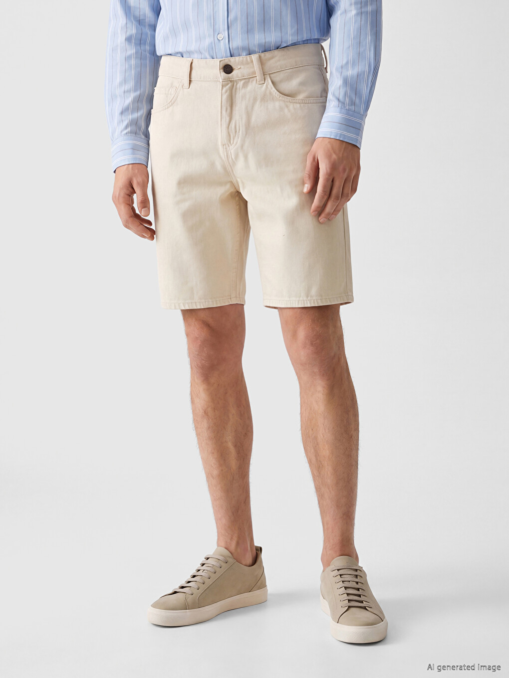 Regular Fit Men's Jean Shorts-1