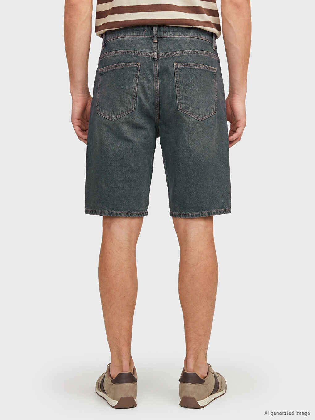 Regular Fit Men's Denim Shorts-3