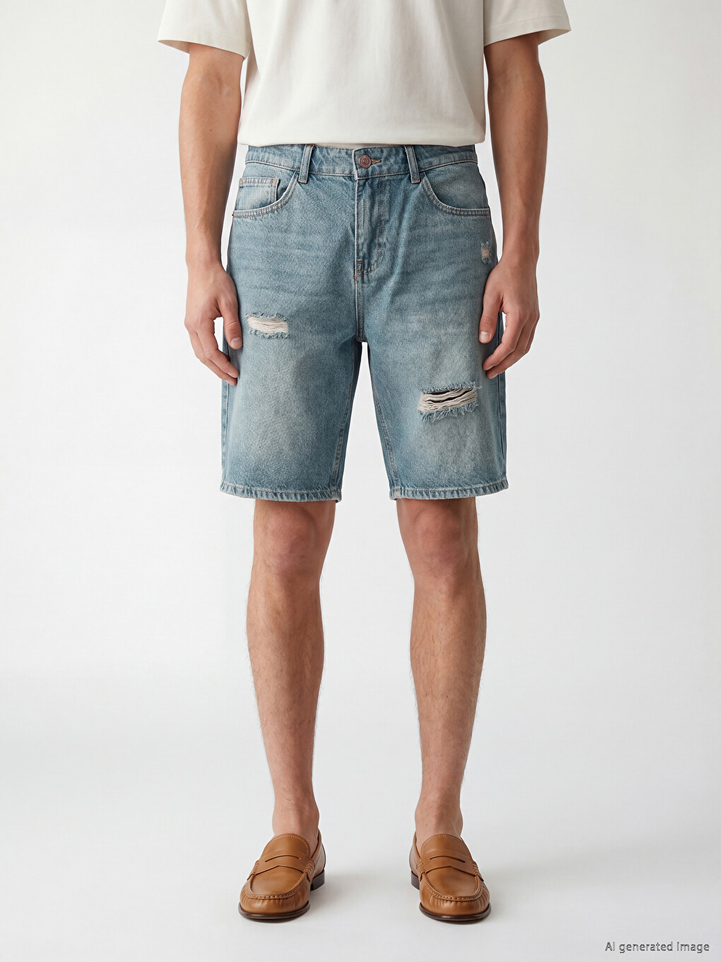 Regular Fit muški teksas šorts-1
