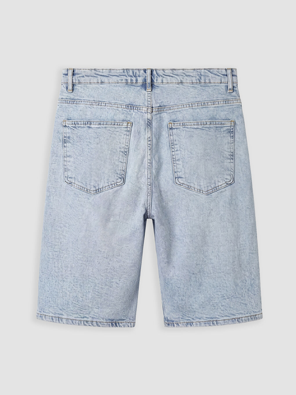 İndigo Regular Fit Erkek Jean Şort-1