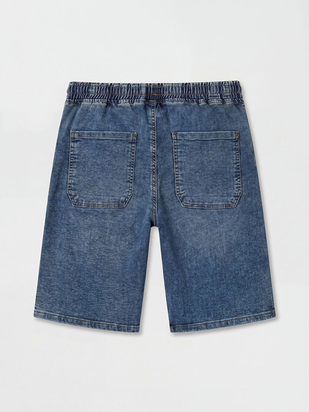 İndigo Regular Fit Erkek Jean Şort-1