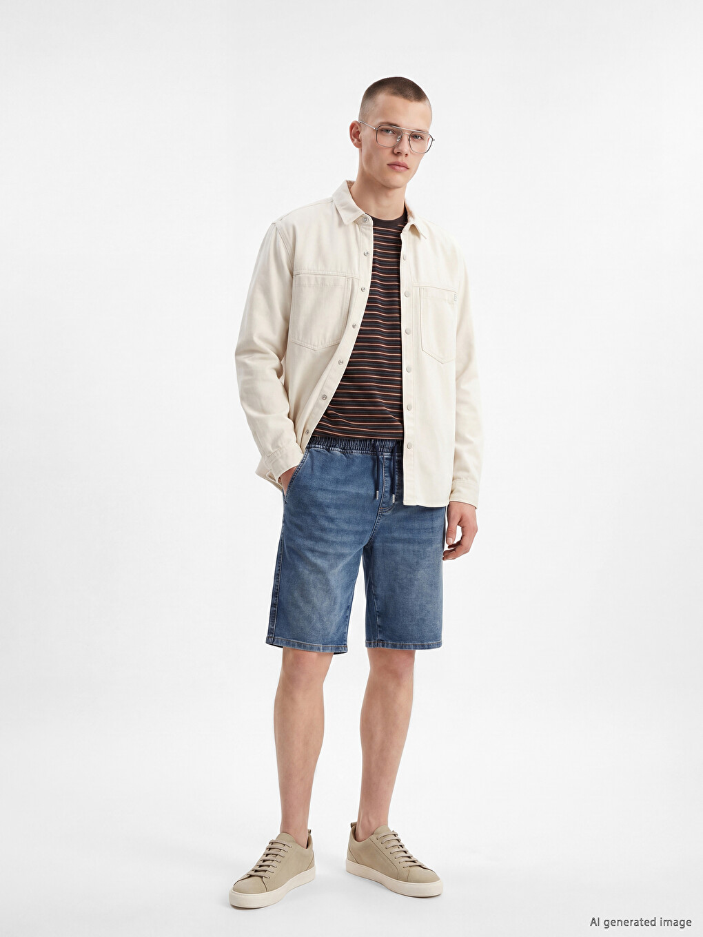 Regular Fit Men's Denim Shorts-1