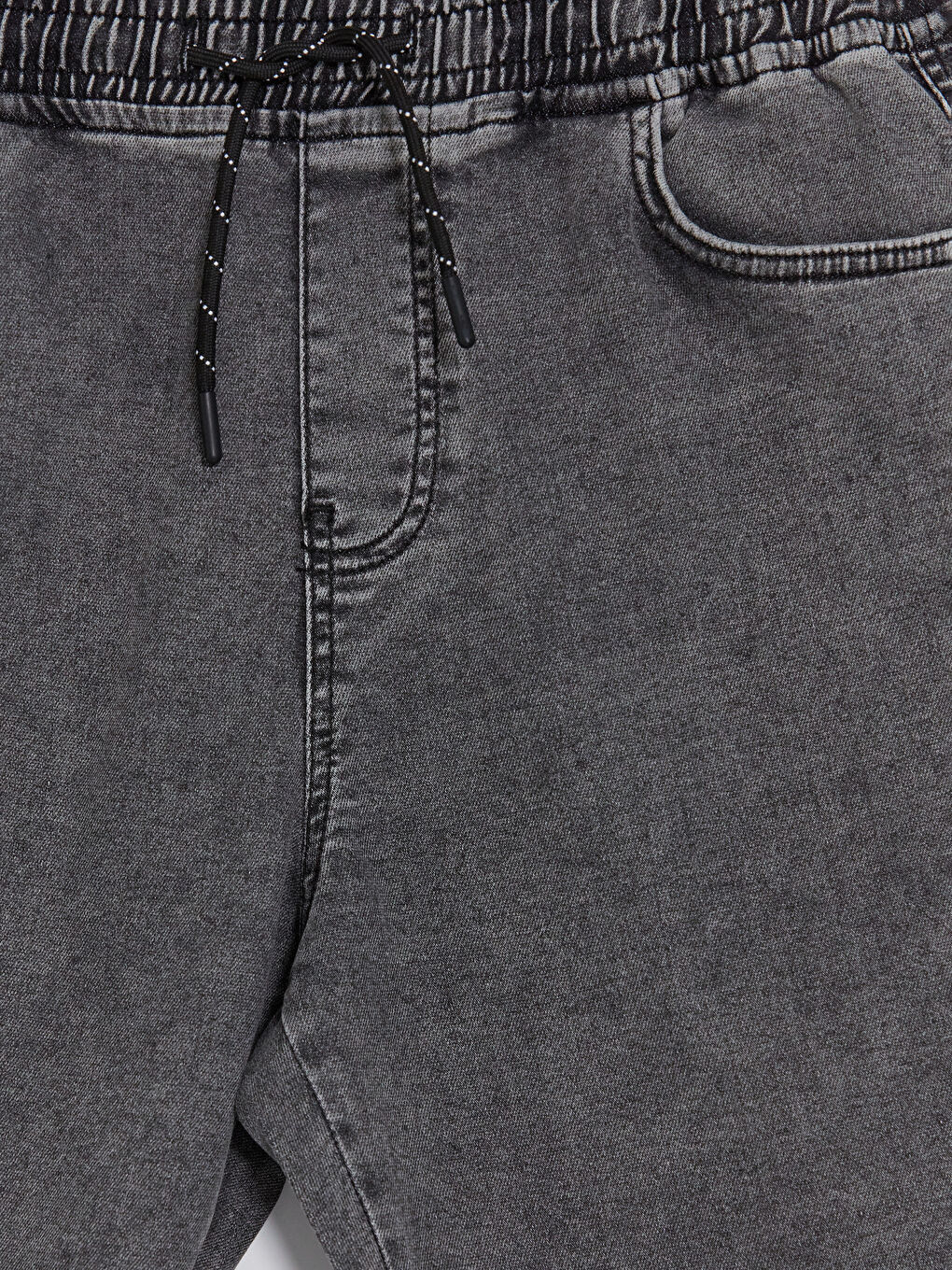 Antrasit Regular Fit Erkek Jean Şort-1